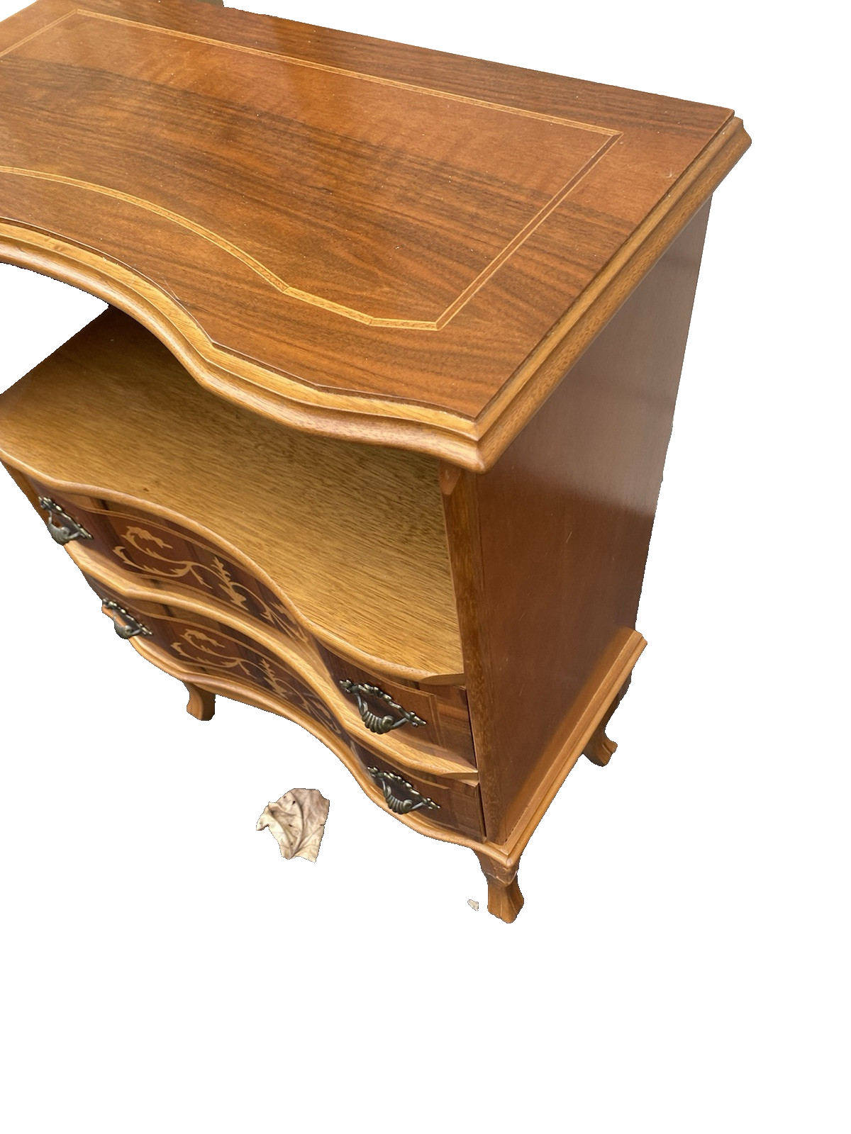 66403 Inlaid Custom Made 2 Drawer Bookcase Cabinet Nightstand