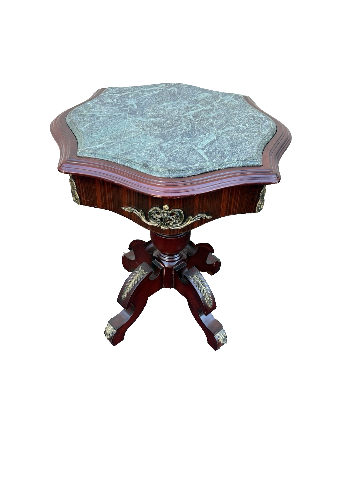 66807  Decorator Marble Top Lamp Table Stand