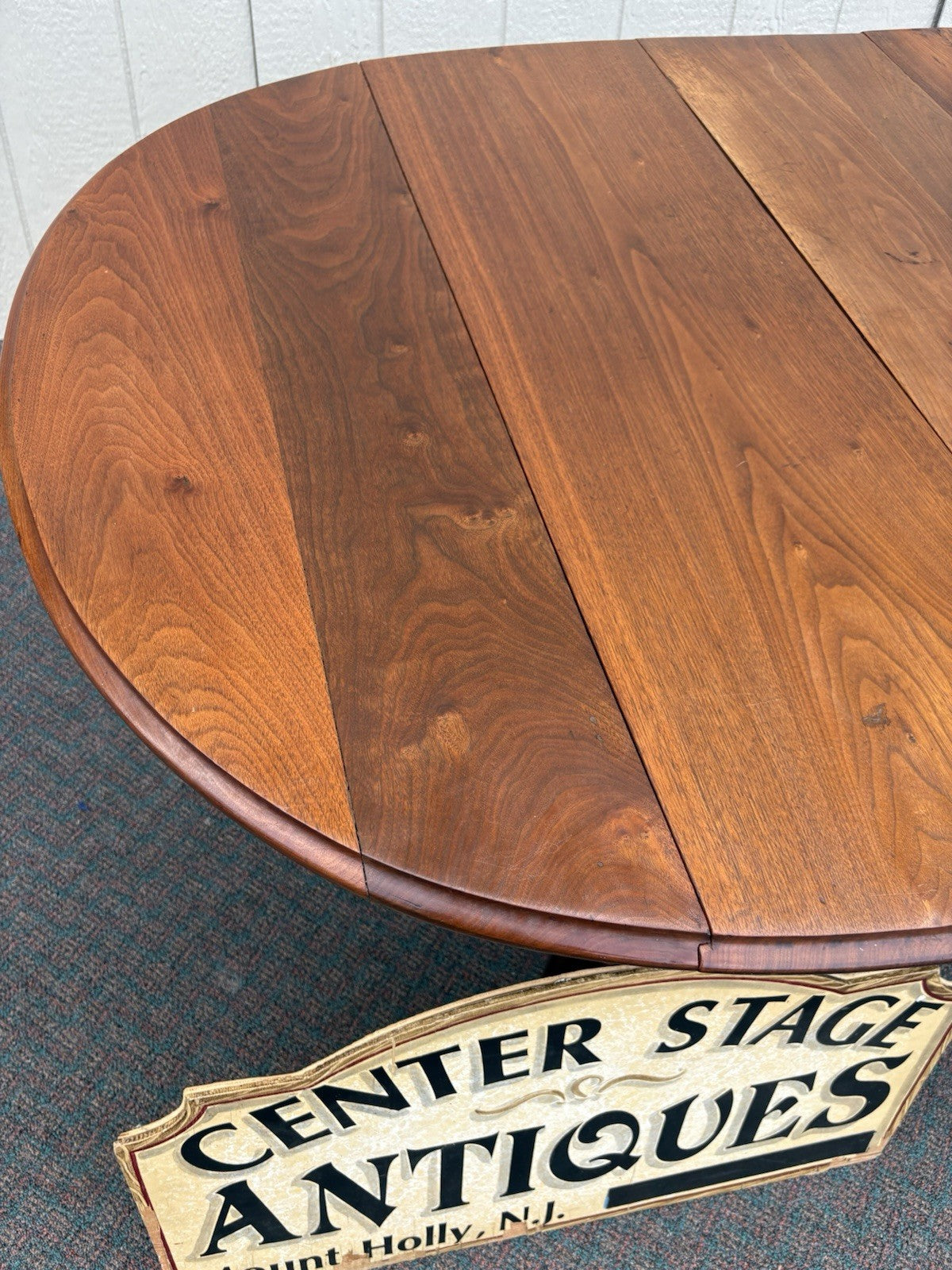 67045 Antique Victorian Walnut Dropleaf Dining Table w/ 2 leafs Top 42" x 48"