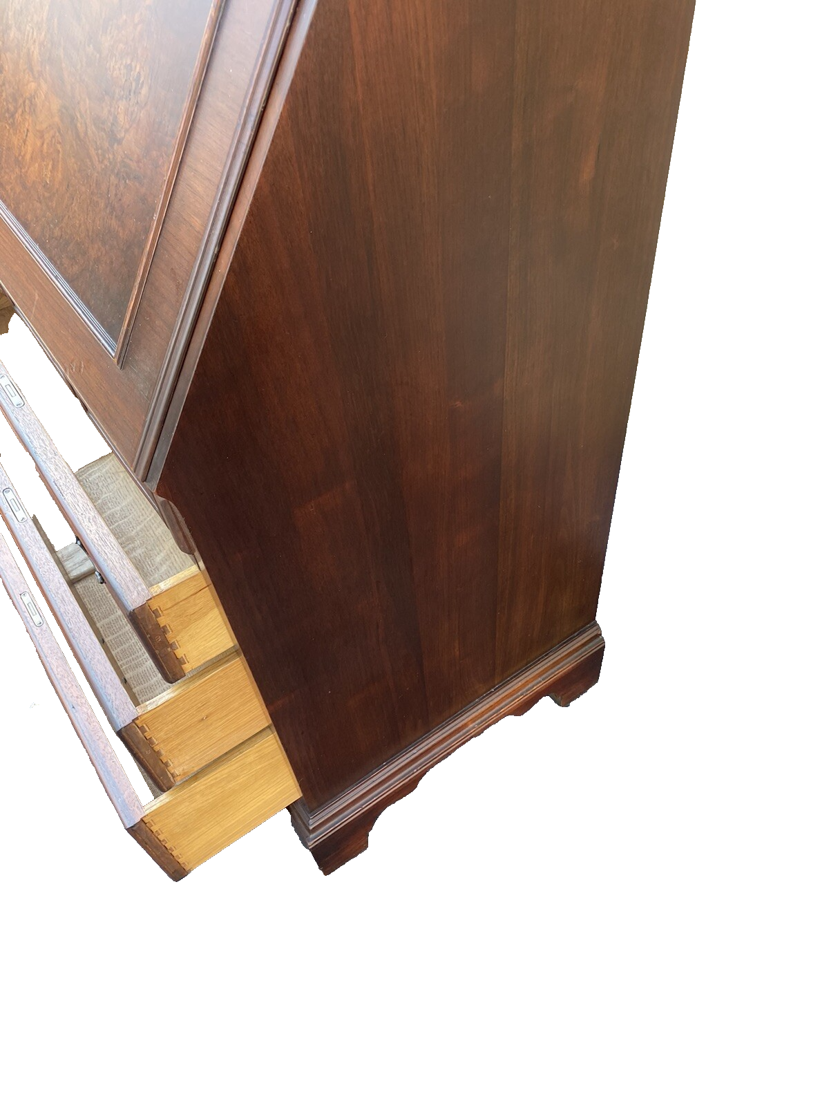 65915 KITTINGER Furniture Quality Walnut Secretary Desk w/ Bookcase Top