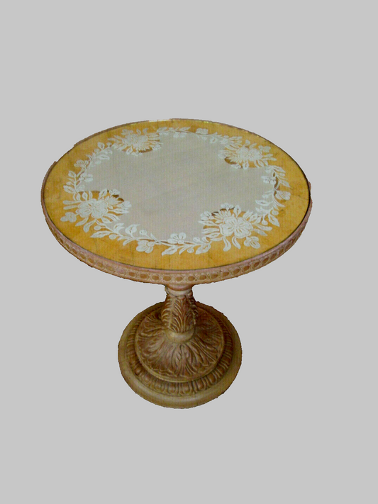 52831 Modern Decorator Mid Century Glass Top Decorator Table