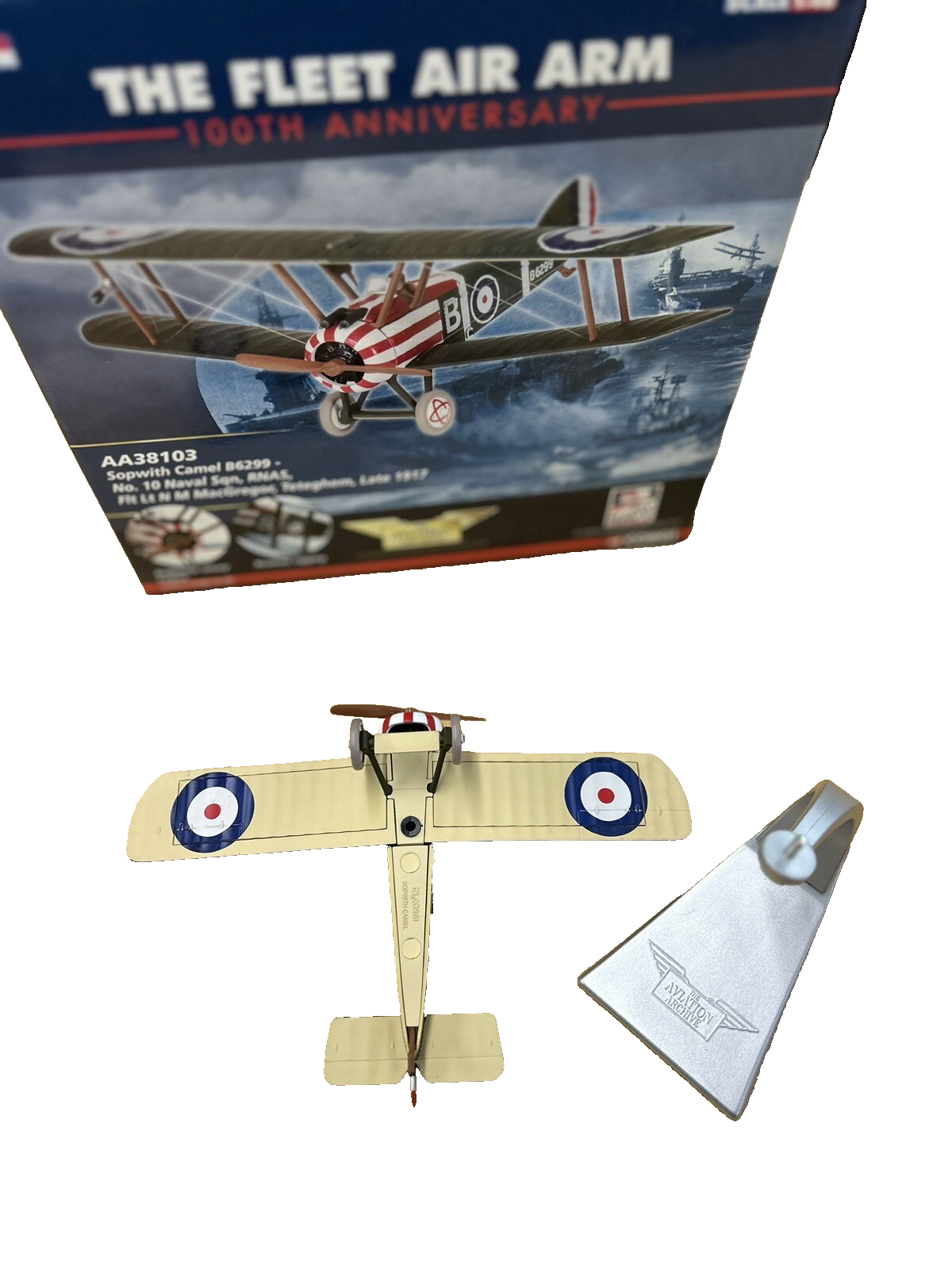 ES201 Corgi AA38103 Ltd Ed Fleet Air Arm No. 10 Naval Sqn, RNAS Plane on Stand