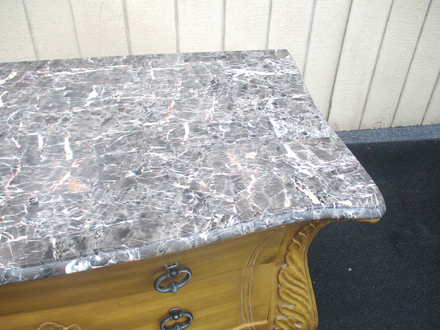 63801 Marble Top Dresser Chest Server Cabinet