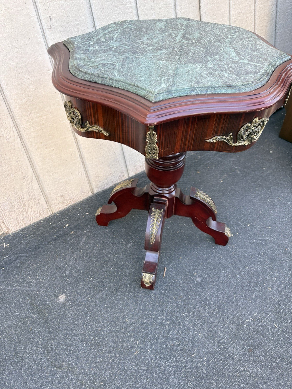 66807  Decorator Marble Top Lamp Table Stand