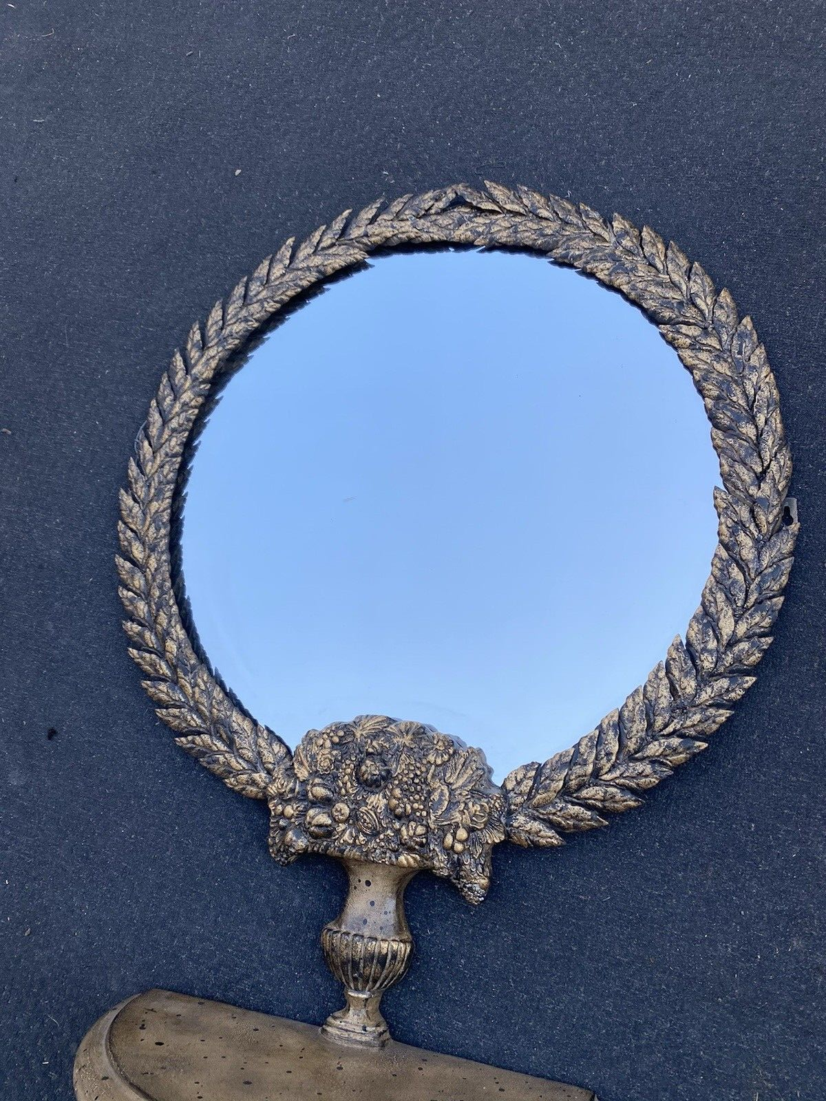 65856 Silver Metal Decorator Mirror with Shelfeta