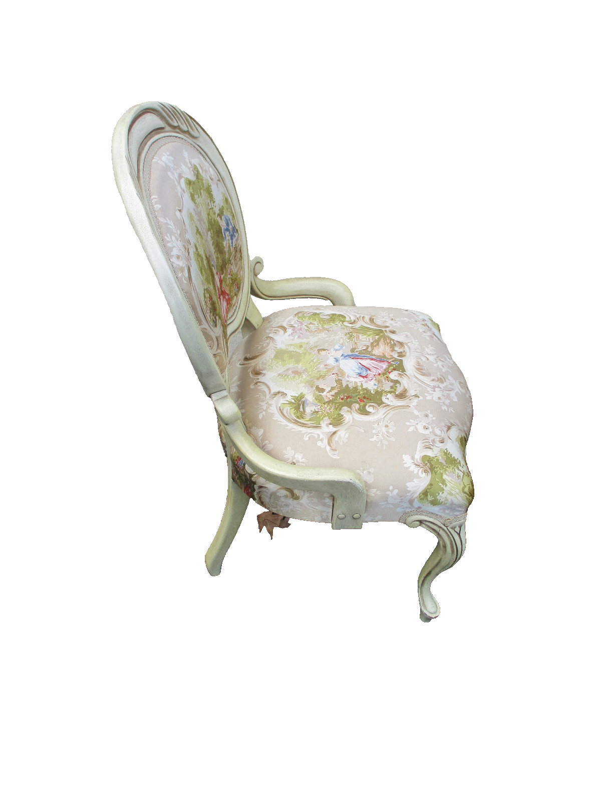 64365 Pair Hand Made French Country  Chair SILK Fabric STATESVILLE Chair