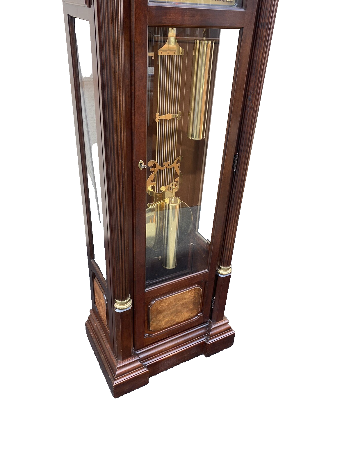 66053 RIDGEWAY Grandfather Clock Professionally Serviced Good Working Condition