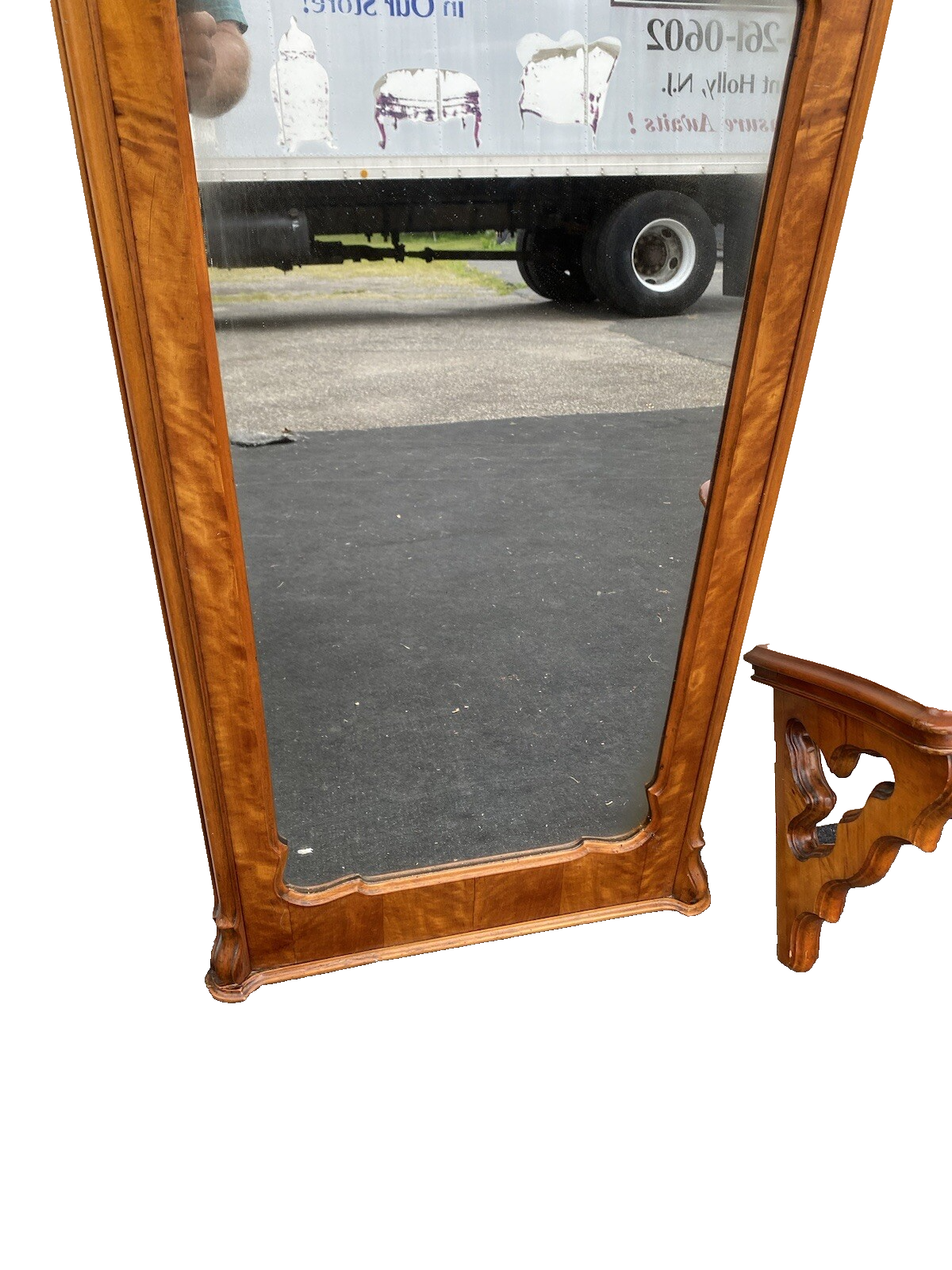 64707  Victorian Hall Mirror with Stand  Table  Pier Mirror