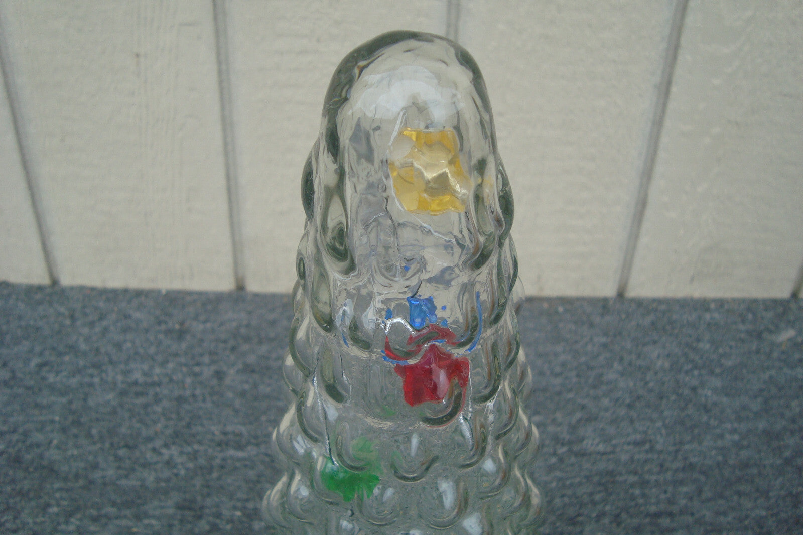 BP  WW:     POTTERY BARN Glass Christmas Tree w/ Lights and Original Box