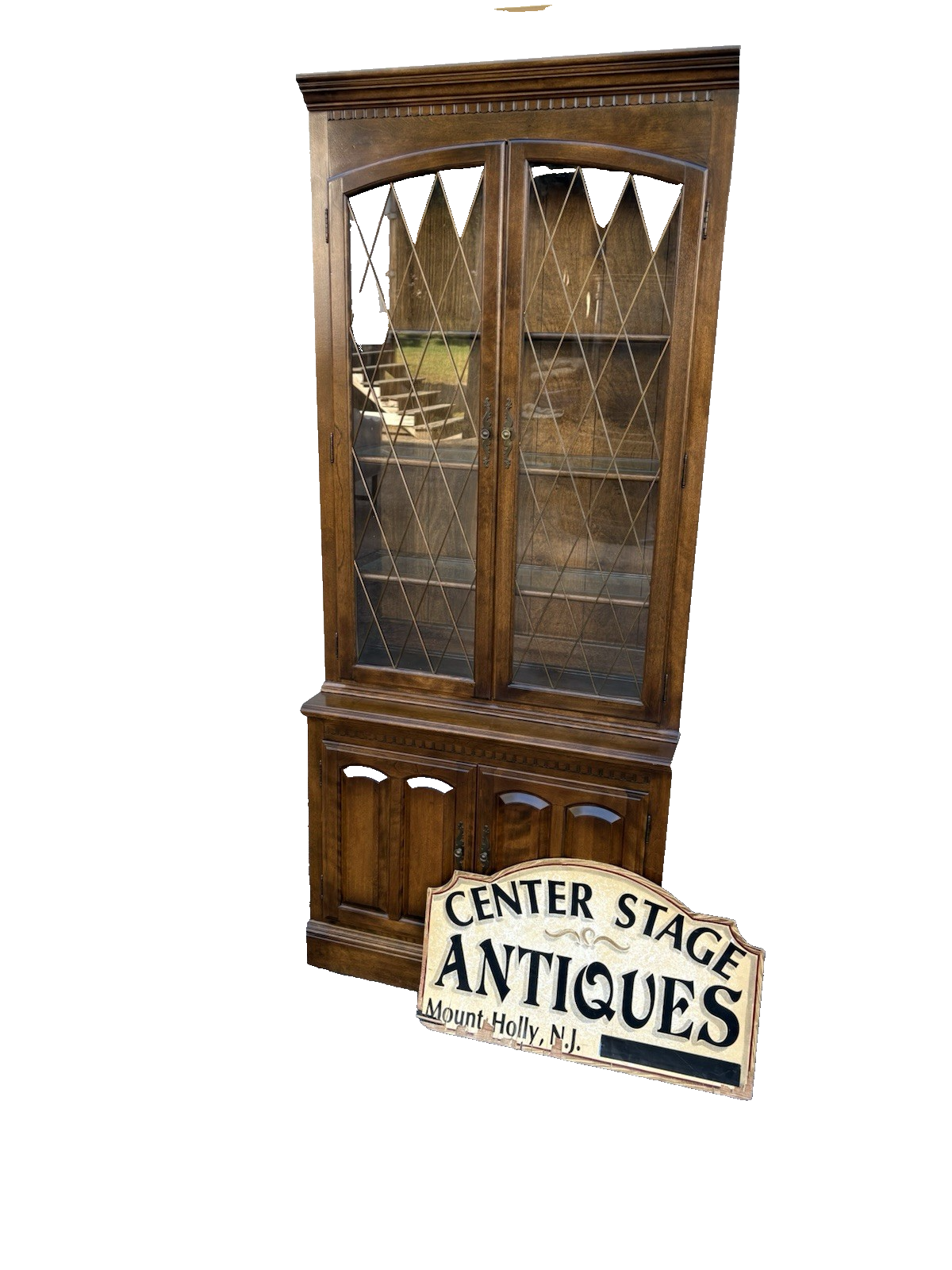 66953 Maple ETHAN ALLEN Curio China Cabinet Bookcase