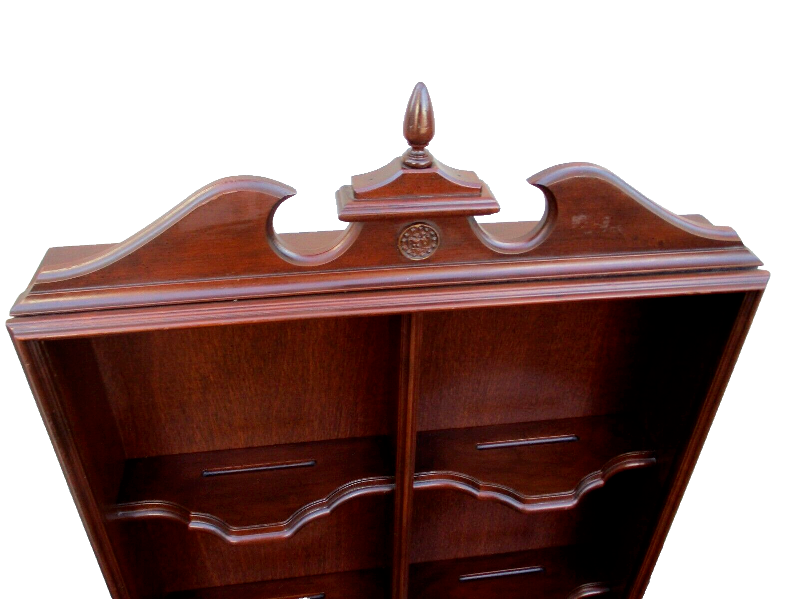 63840   Solid Mahogany Whatnot Wall Shelf Curio