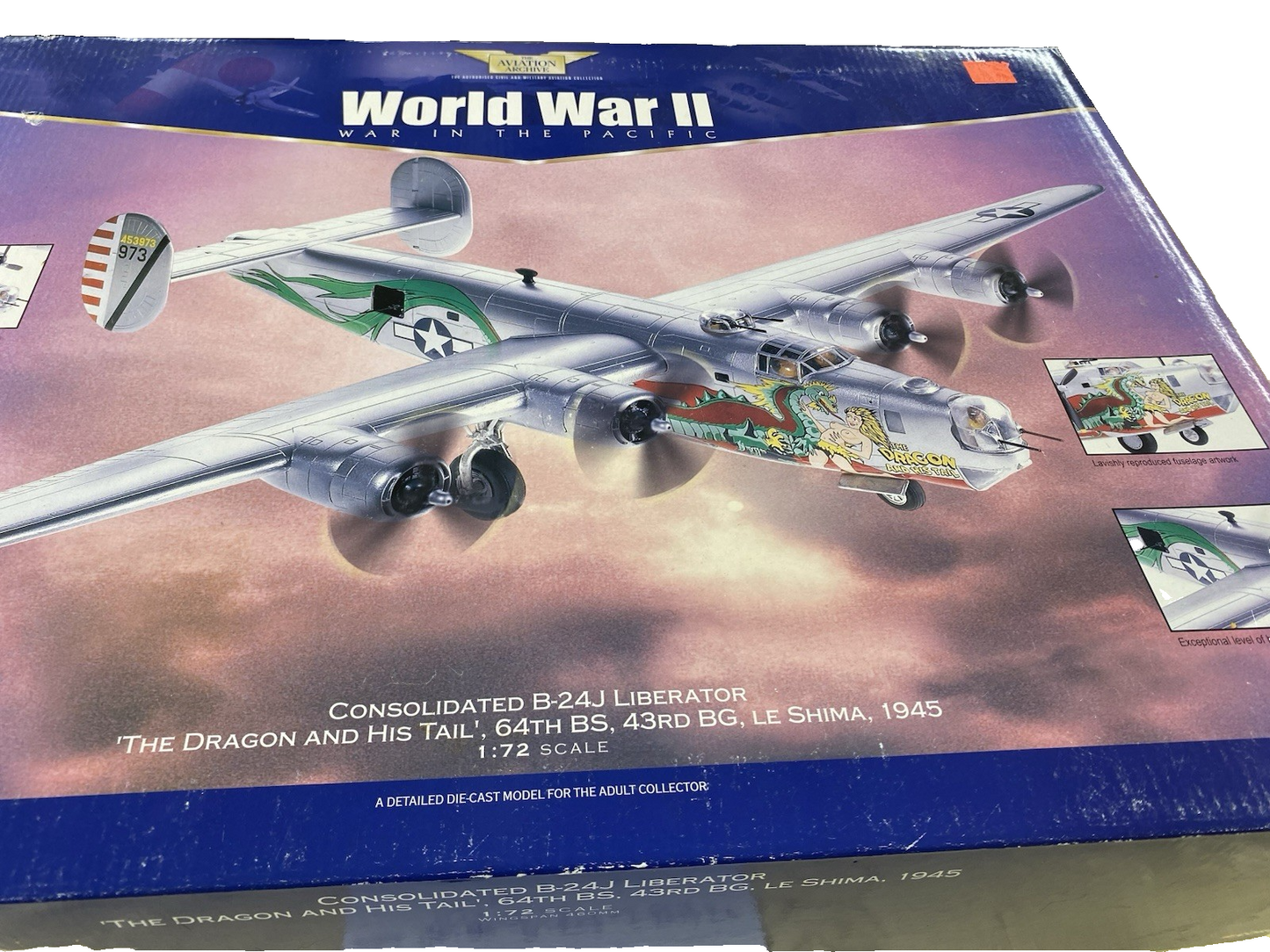 ES 231: Corgi B24 J Liberator Dragon and  his tail diecast Airplane AA34001