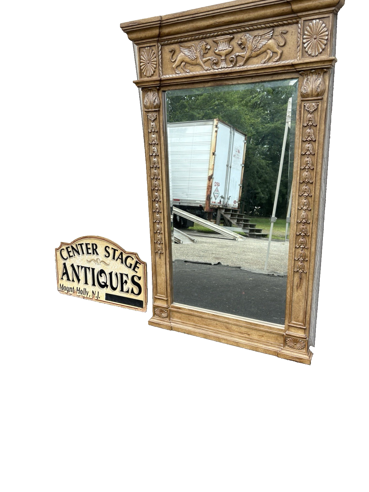 66851  Decorator Large Gryphon Accent Mirror