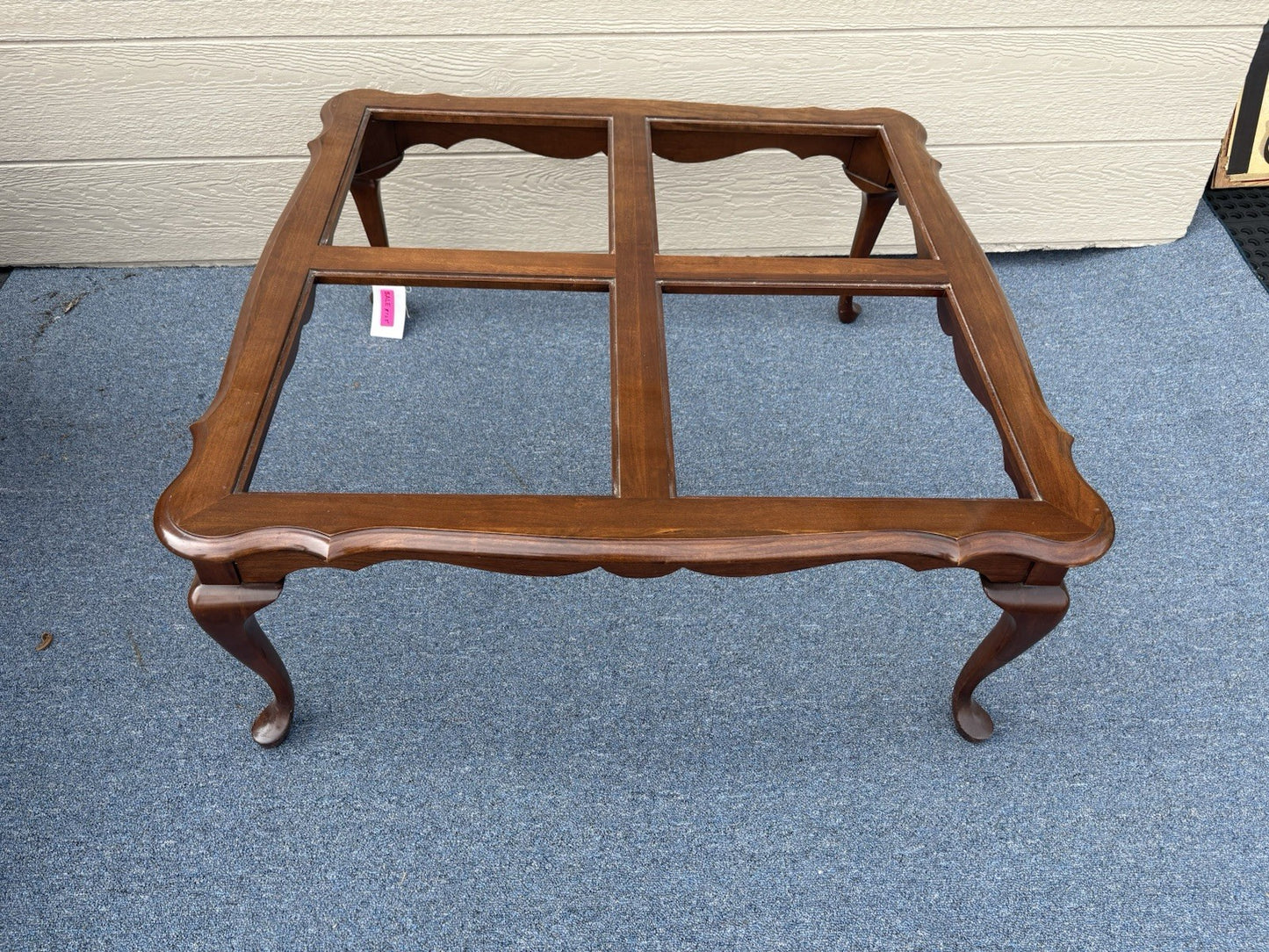 62020 PENNSYLVANIA HOUSE  Cherry Glass Top Queen Anne Coffee Table