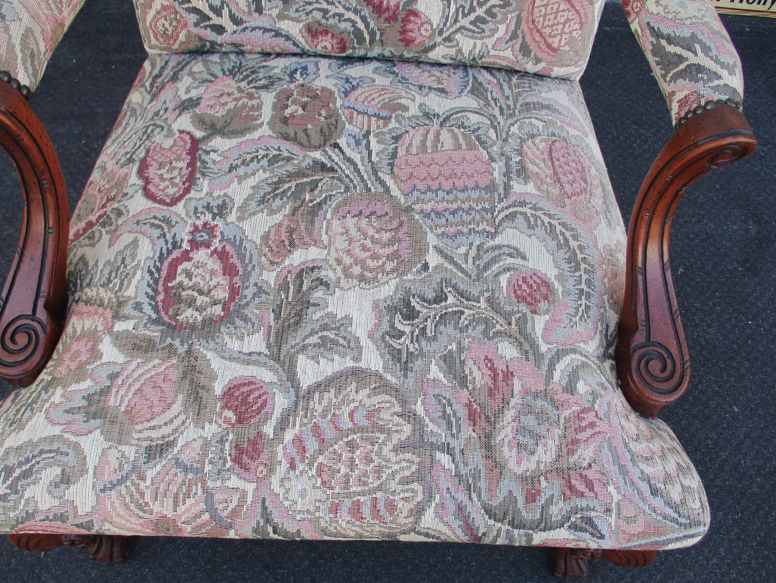 64219   Claw Foot Bergere Armchair Chair