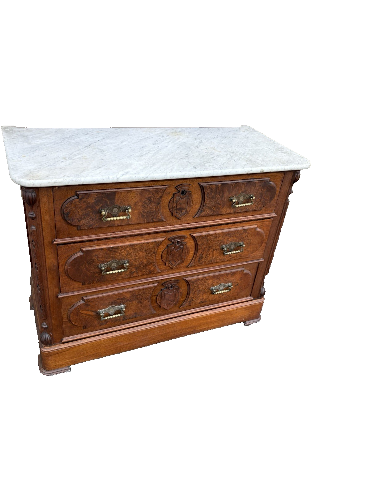 66667  Antique Victorian Marble Top Dresser with Mirror