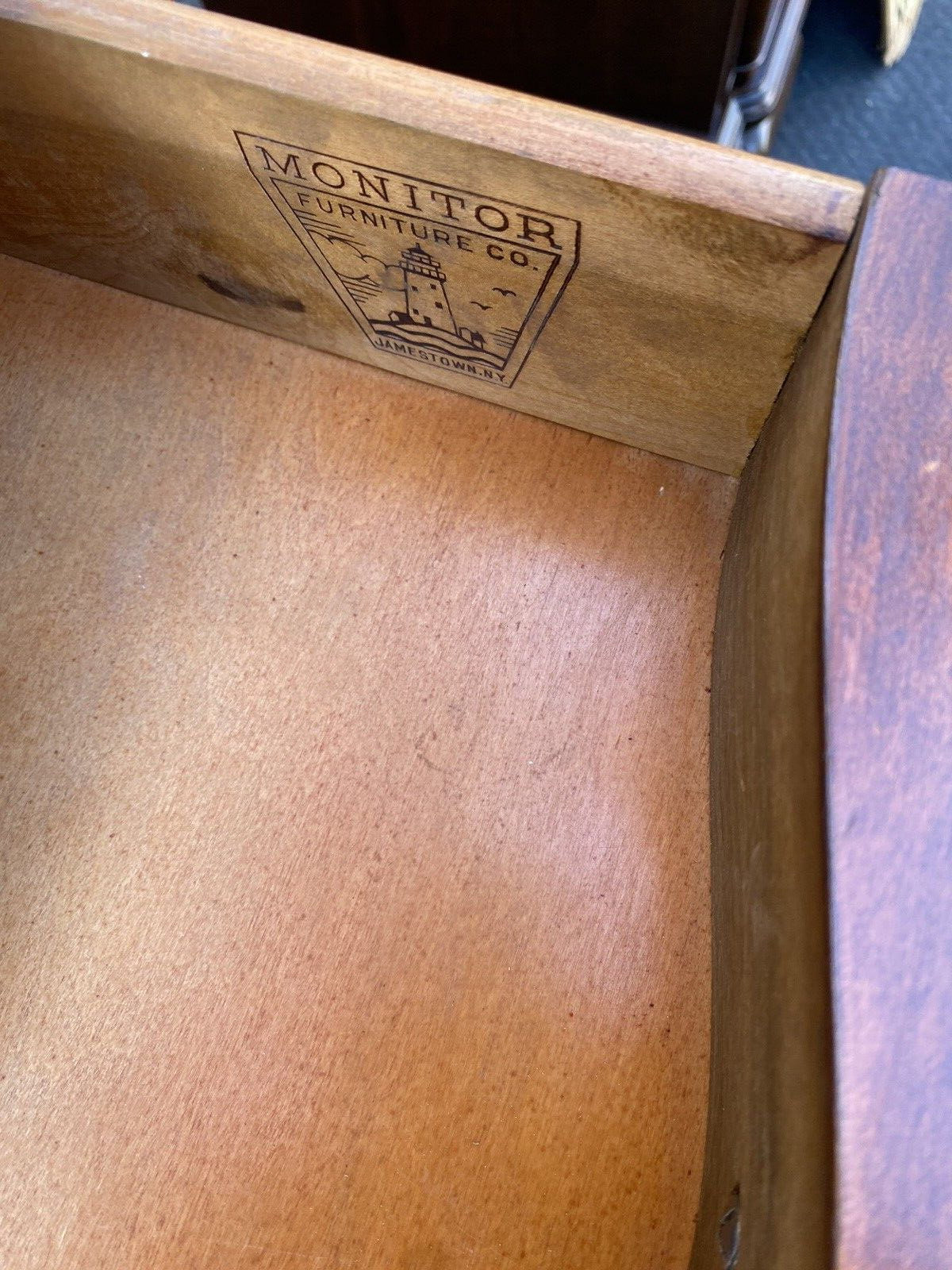 65929 MONITOR Furniture  Maple Secretary Desk w/ Bookcase Top