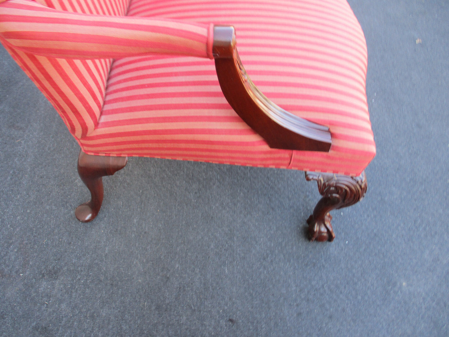 63798 SOUTHWOOD Chipppendale Armchair w/ Foot Stool Bench Ottoman