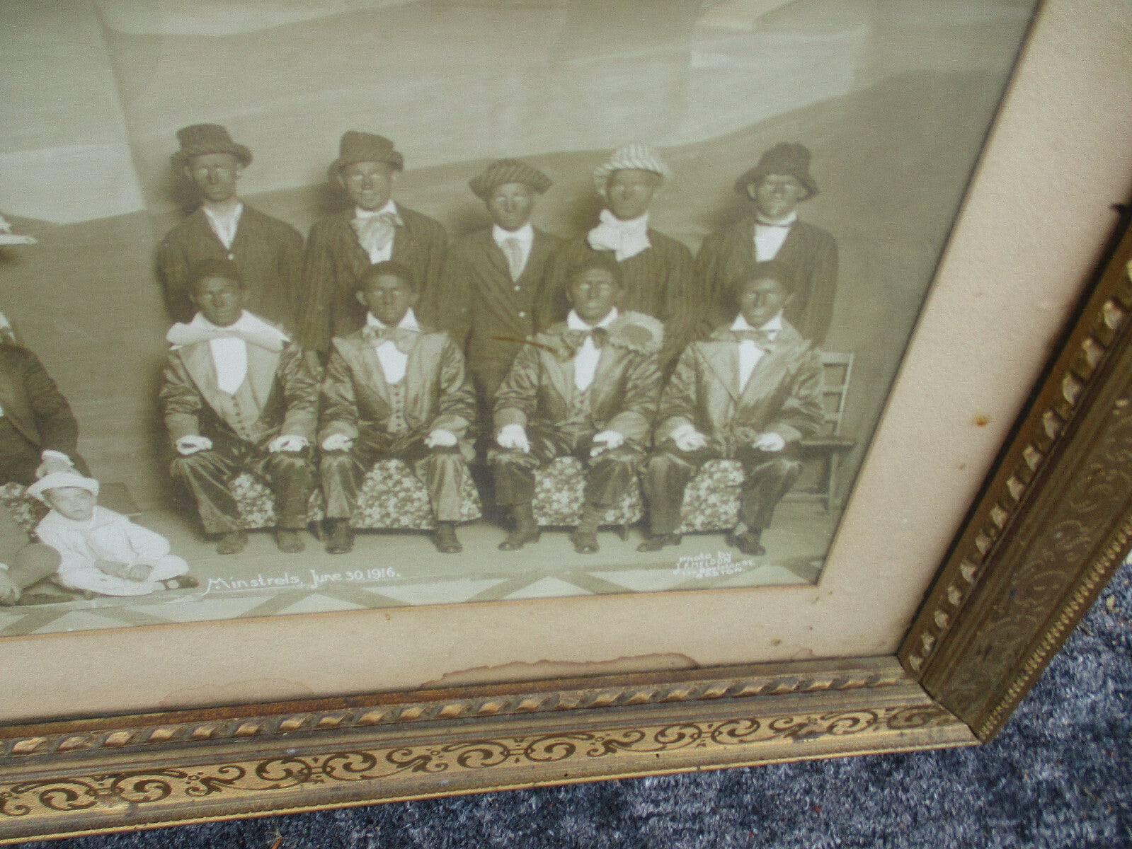 63141   ASCENSION CLUB J F MELDON 1916 Photo   Print  Minstrel Picture  