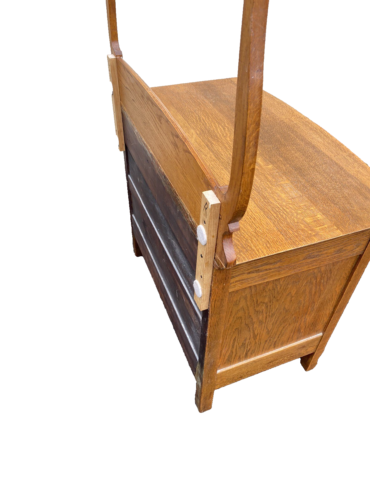 65145   Antique Victorian Oak Washstand Dresser