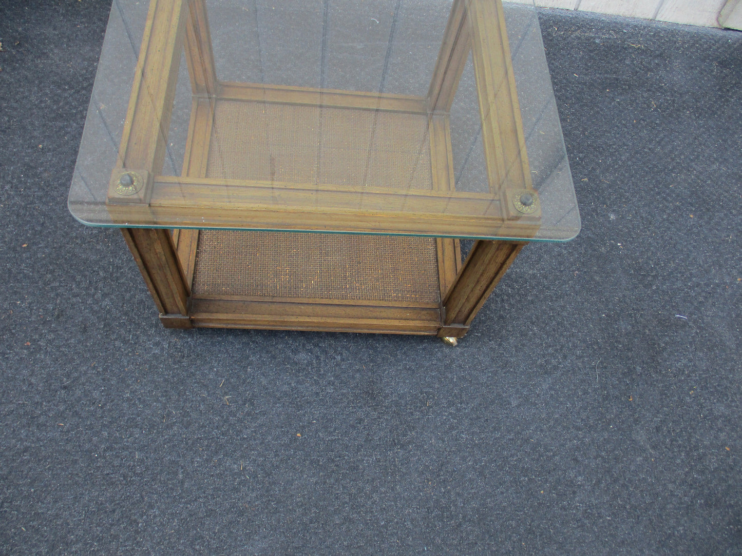 64561 MCM Modern THICK GLASS Top Coffee Table Stand