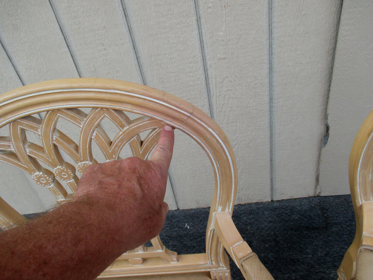 62973   Pair Decorator Armchair Chairs Made in Italy