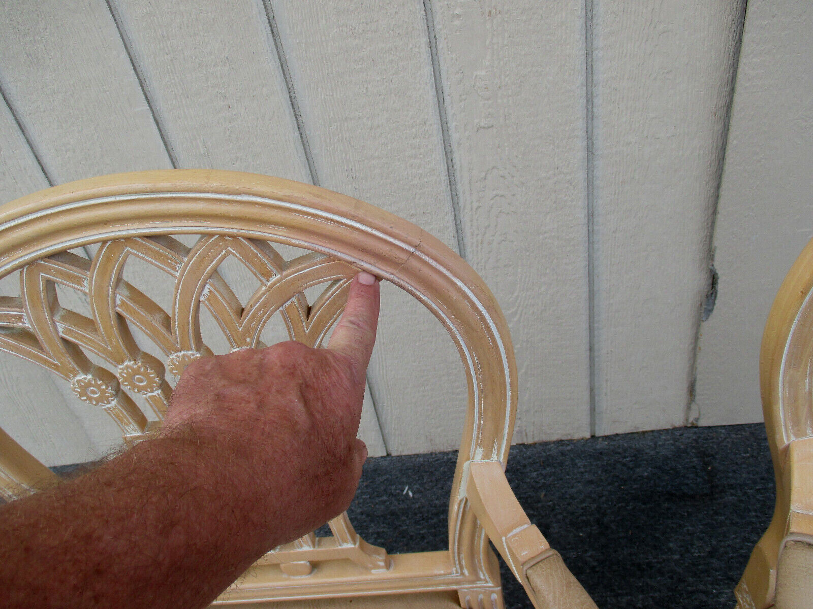 62973   Pair Decorator Armchair Chairs Made in Italy