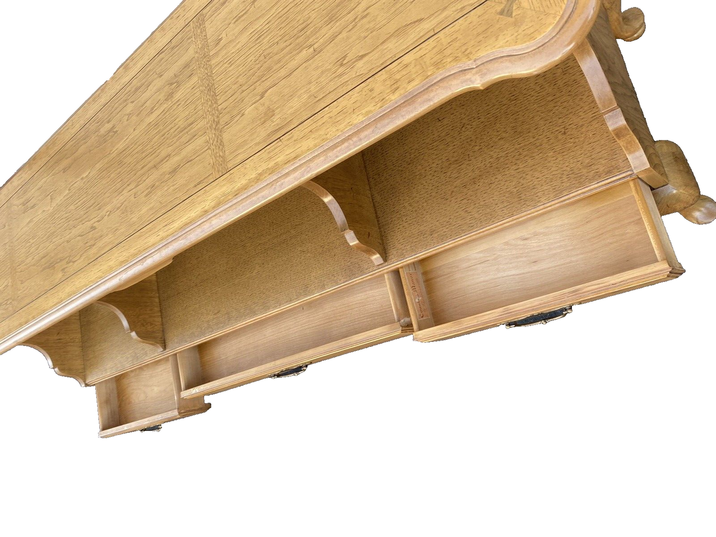 66219   Thomasville Country Manor  Oak Bookcase Curio Cabinet