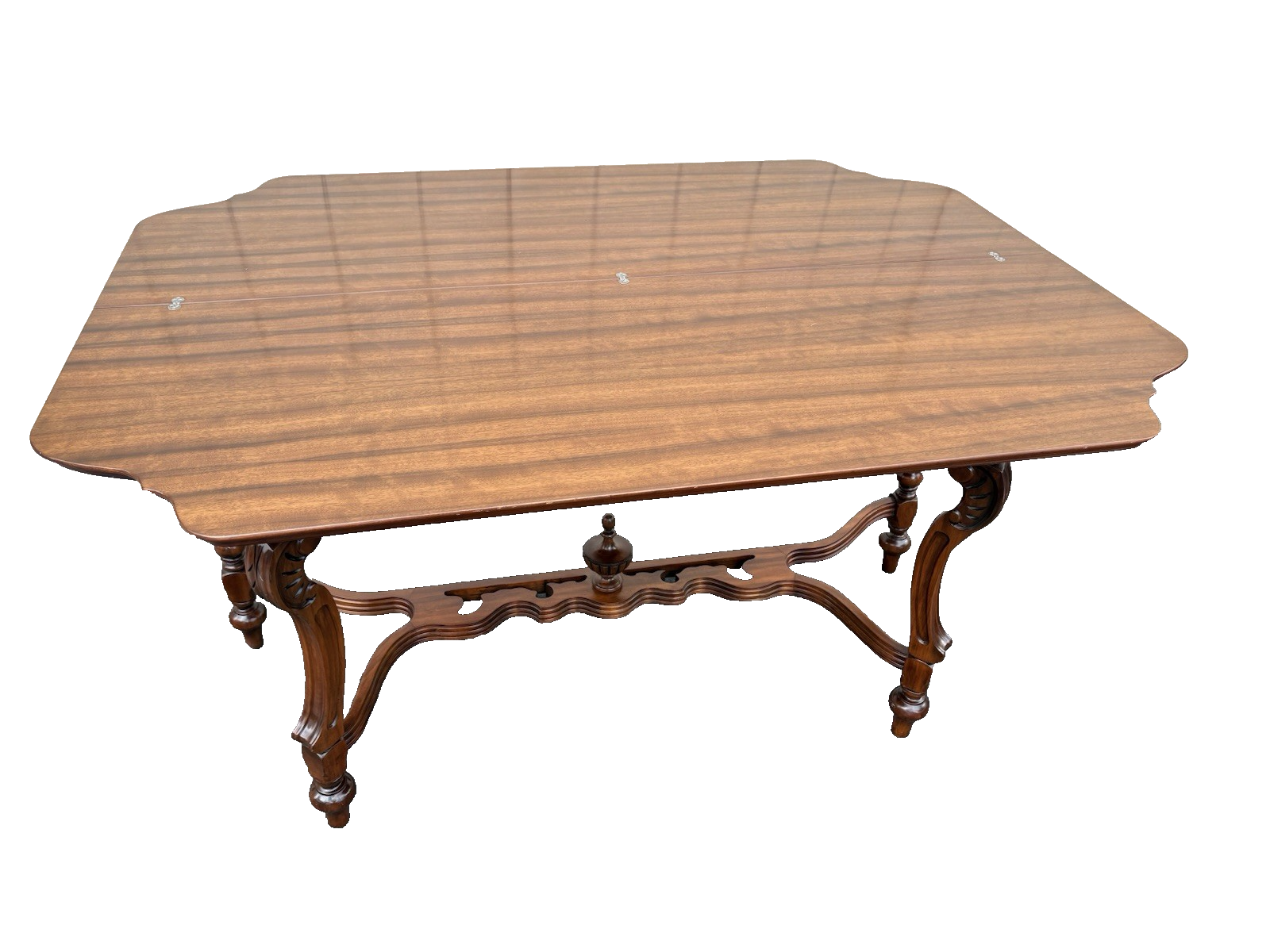 66885   Inlaid Antique Flip Top Sideboard Dining Table with Drawer