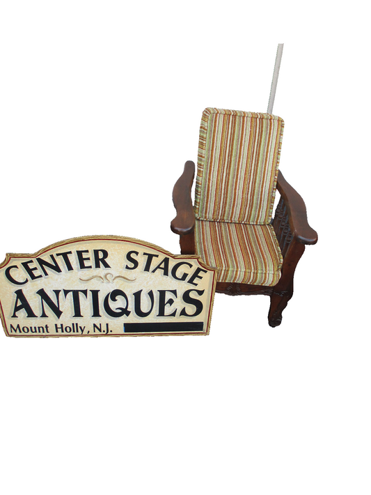 64294  RARE Childs Mahogany Antique Morris Chair Salesman Sample