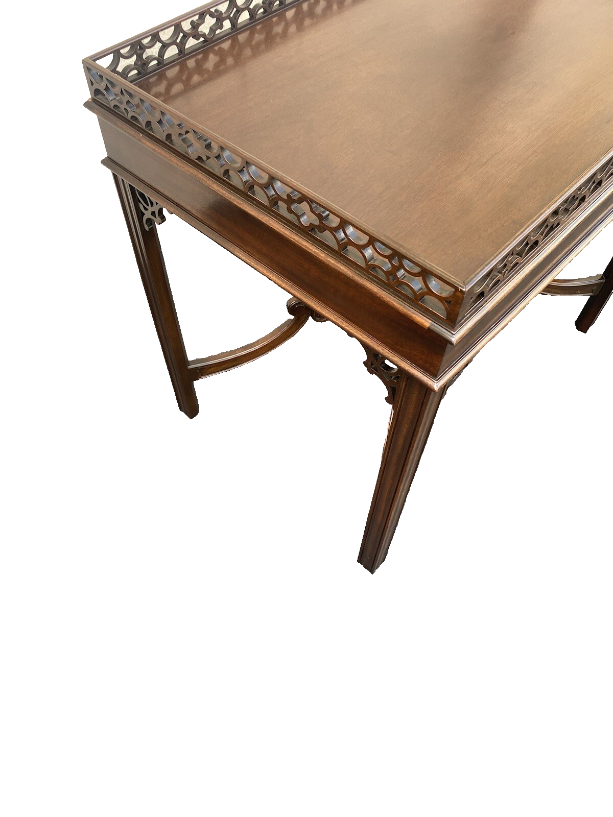 65698  SUTTON CENTURY  Reproductions  CROWN FINIAL CHINA  Mahogany Lamp Table