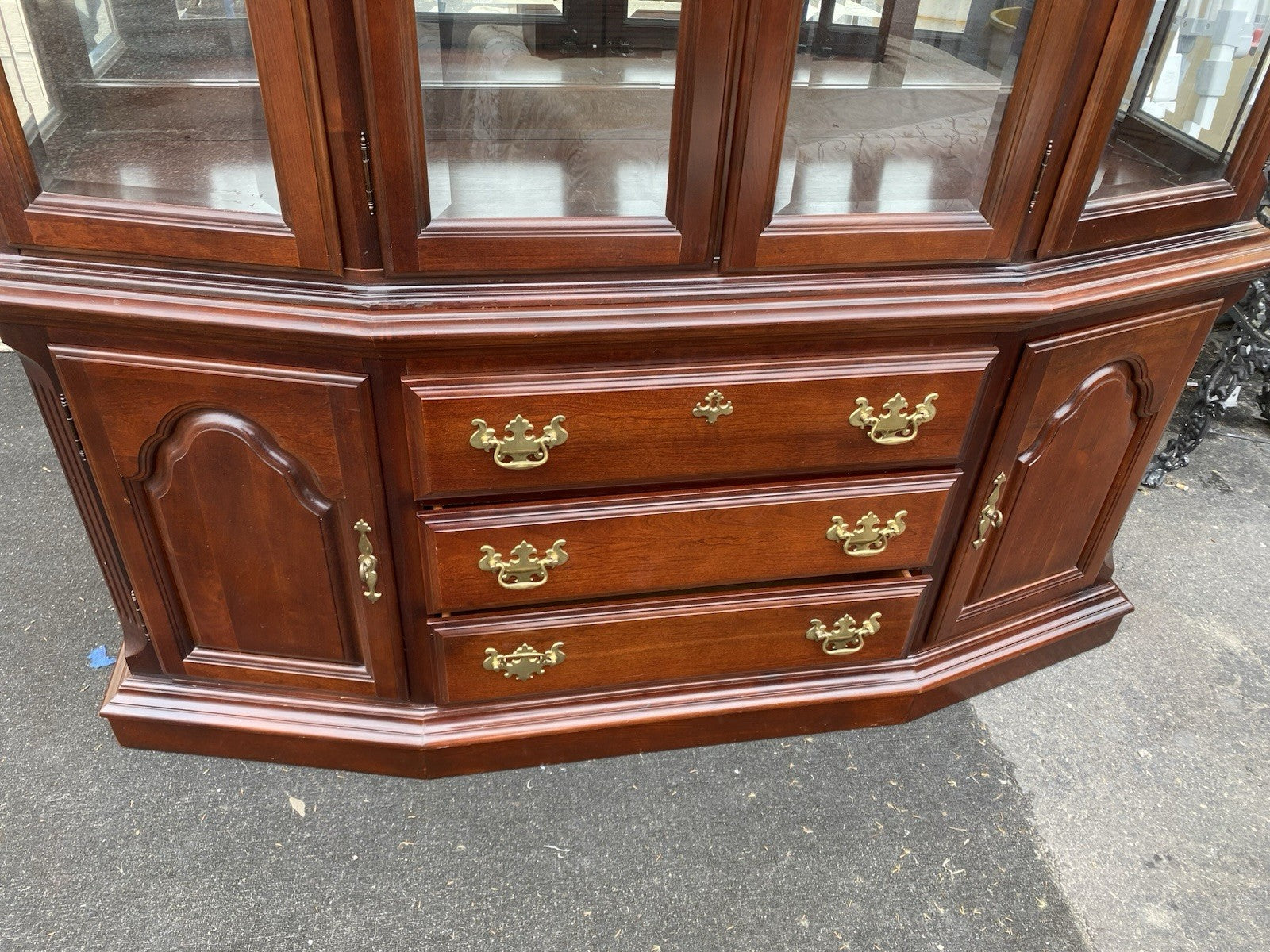 66603   Cherry SUMTER Furniture  2 pc. China Cabinet Curio Breakfront