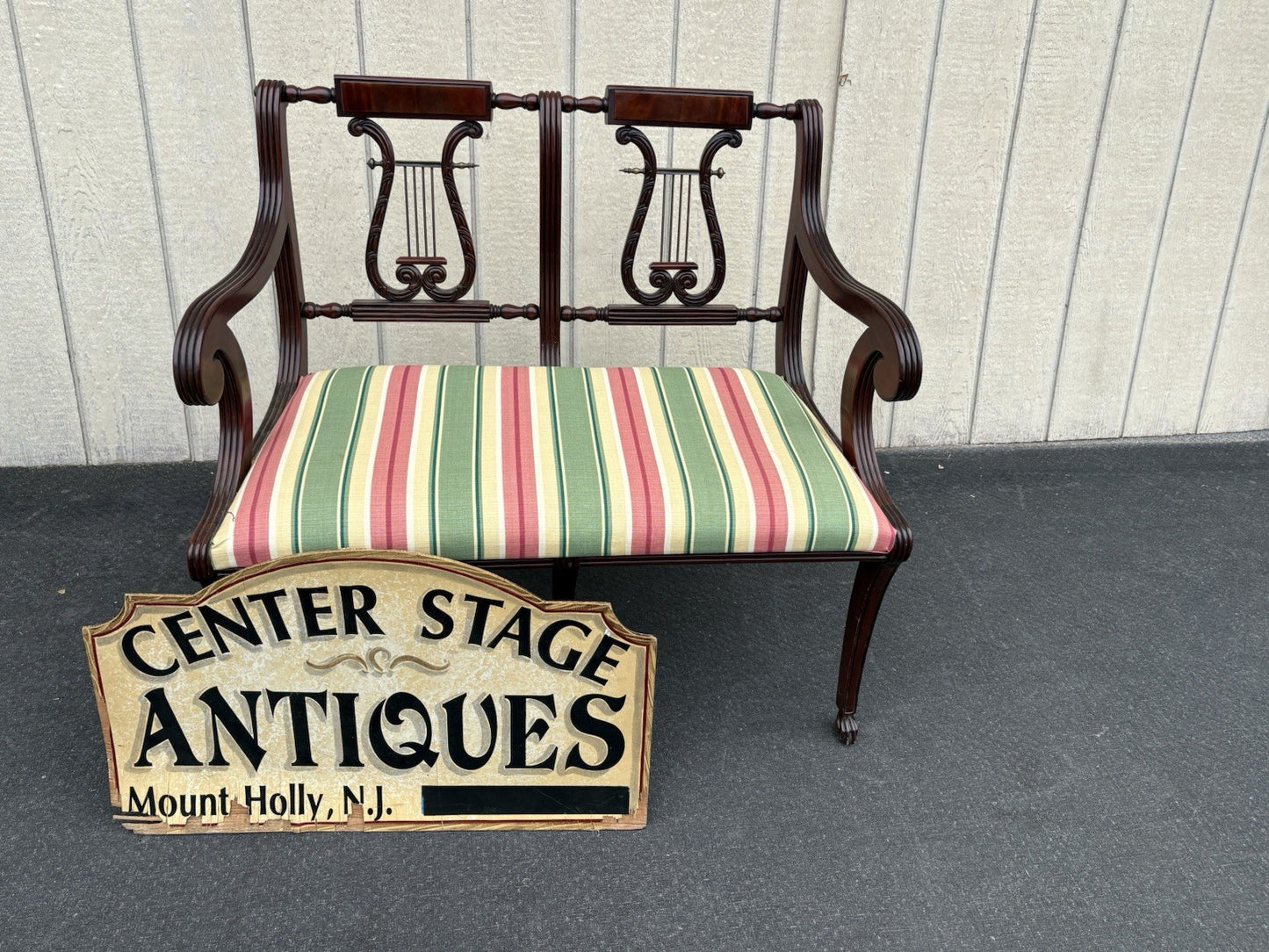 66826  Mahogany Settee Loveseat  Couch Chair