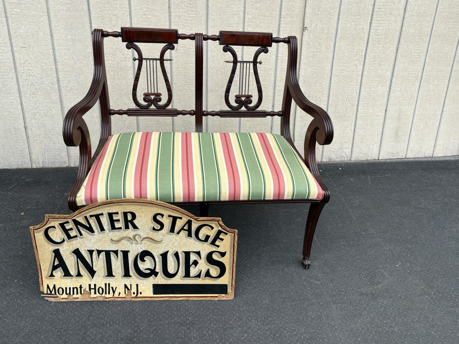 66826  Mahogany Settee Loveseat  Couch Chair