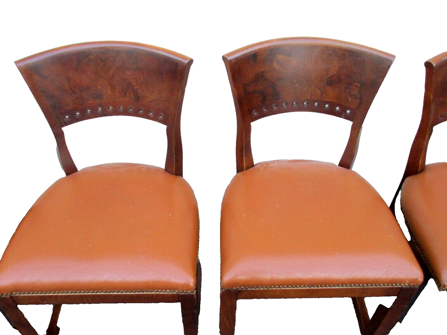 63515   Set of 6 QUALITY Wood Modern  MCM Bar Stools  Accent Chairs