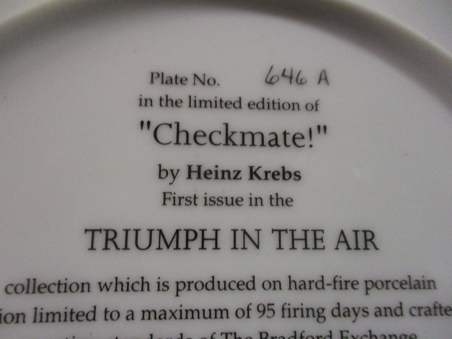 ES 04:   3 Military Plates 1 With JOHN Wayne Franklin Mint  +   2 Heinz Krebs