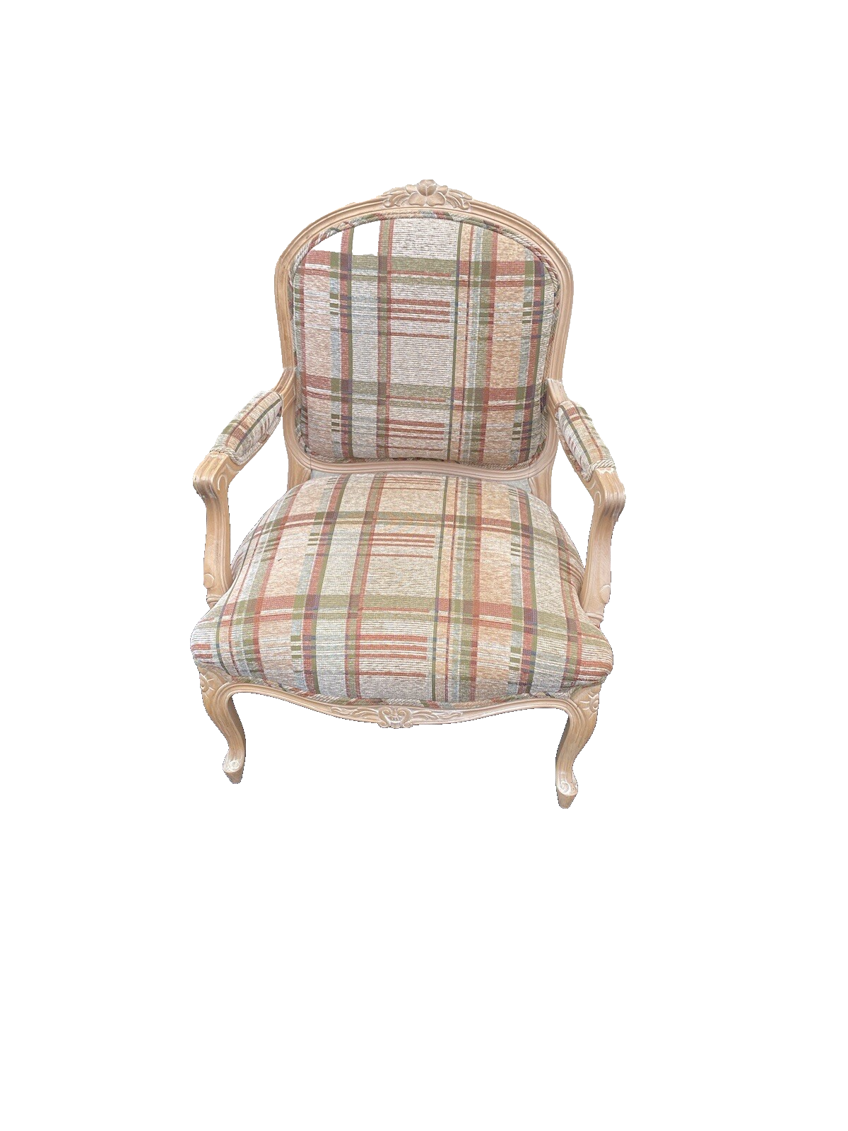 64583 Upholstered French Armchair Bergere Chair With Pillow