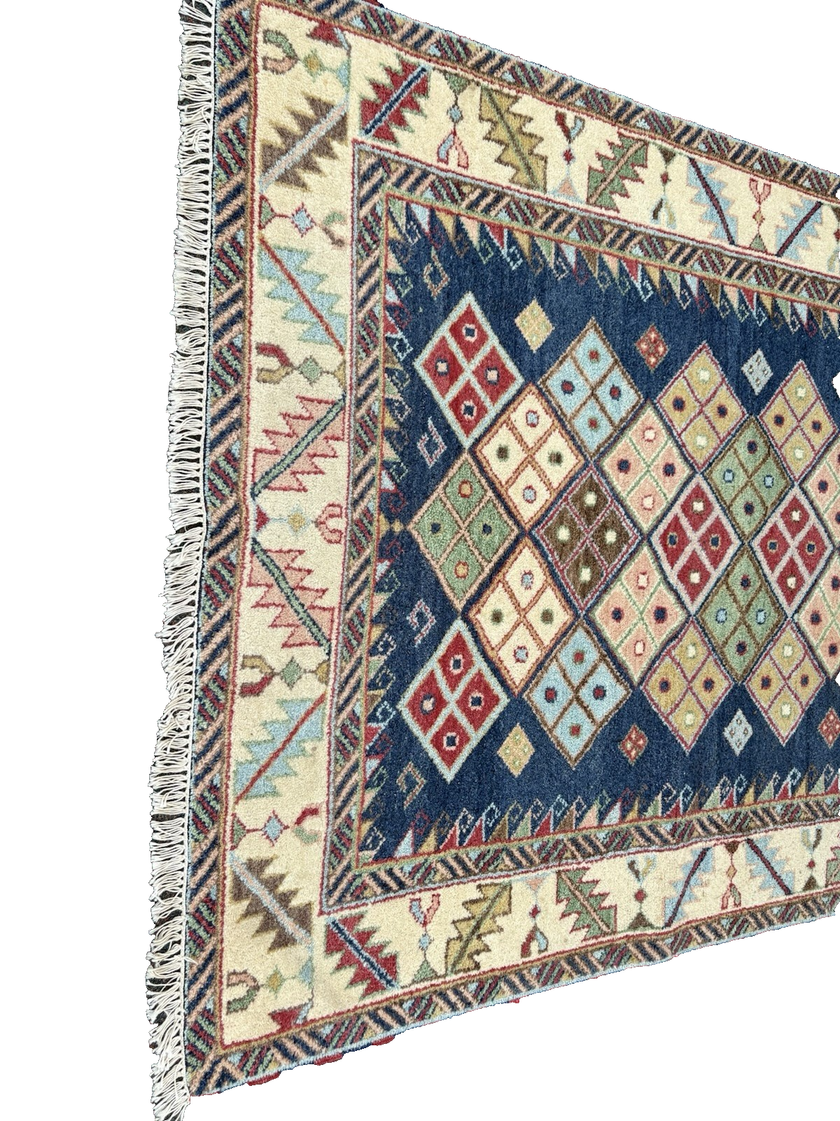 RUG 12: Oriental Wool KAZAK WEAVE TRIBAL TWO  Rug Carpet SIZE 57" x 83"