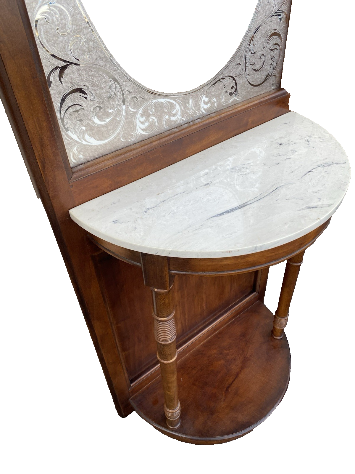 66451 Modern Hall Mirror Stand with a Shelf Hall Tree Hat Rack Hatrack