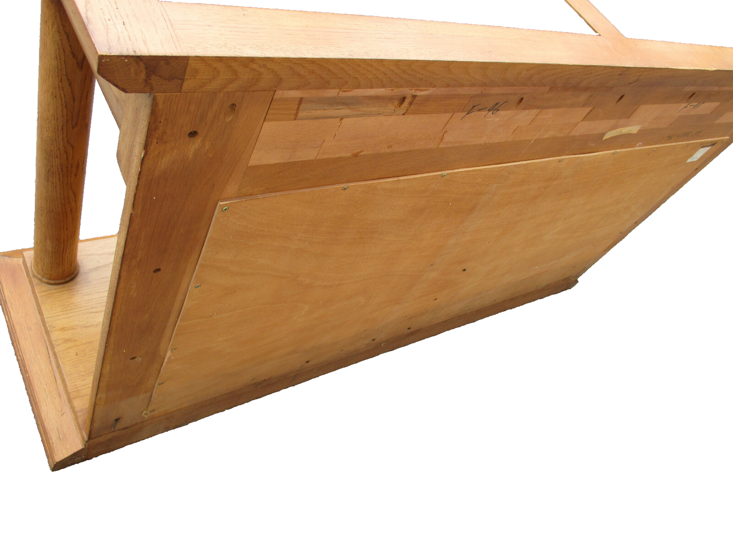 59337 Oak Console Hall Table with Slate Inserts