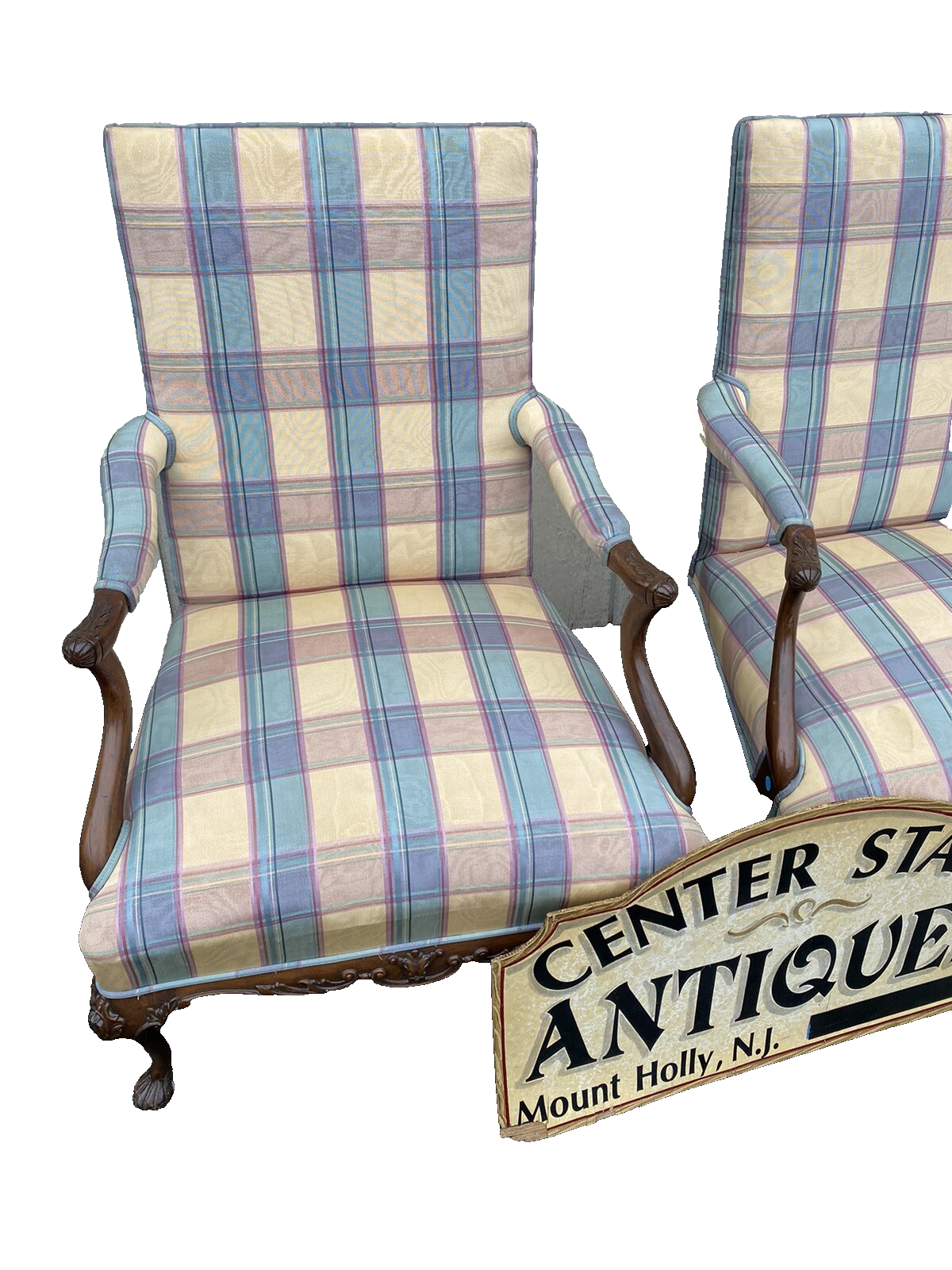 65907 Pair French Country Bergere Armchair Chair
