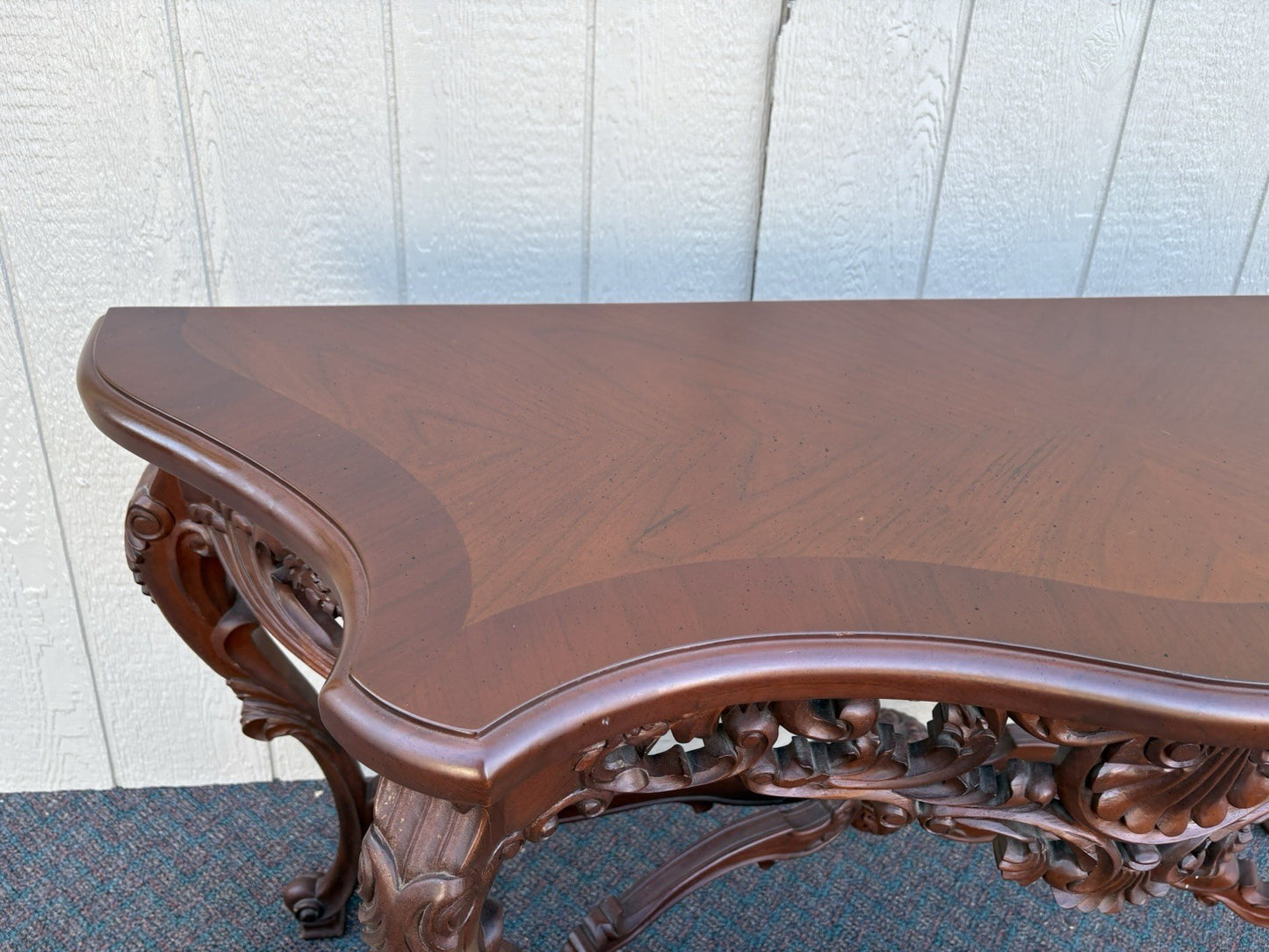 67015 Banded Mahogany Hand made Console Table Sideboard Server