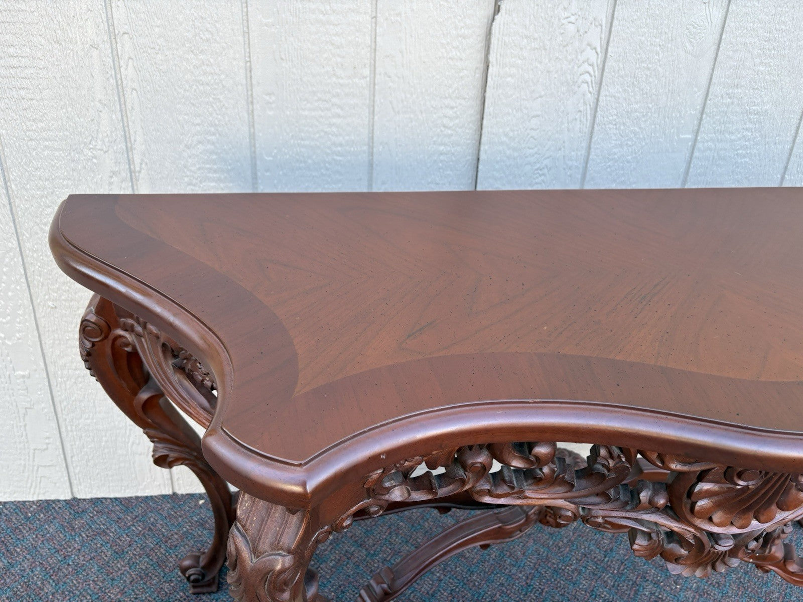 67015 Banded Mahogany Hand made Console Table Sideboard Server