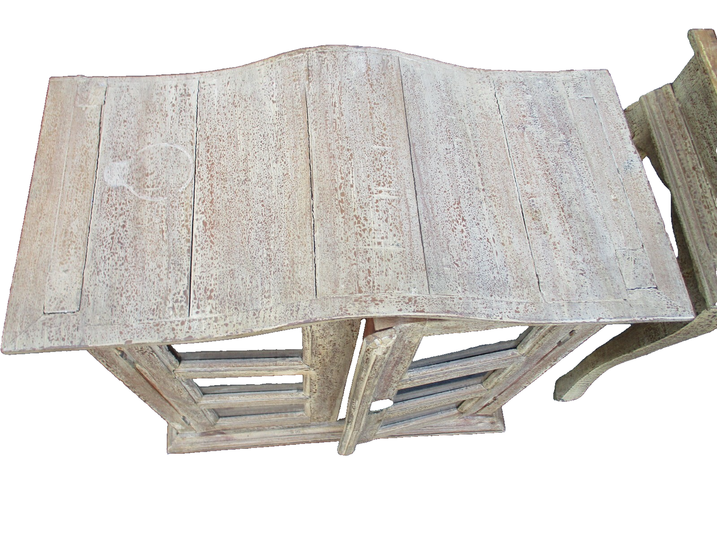 63592 Rustic Primative 2 piece Country Cabinet Curio 