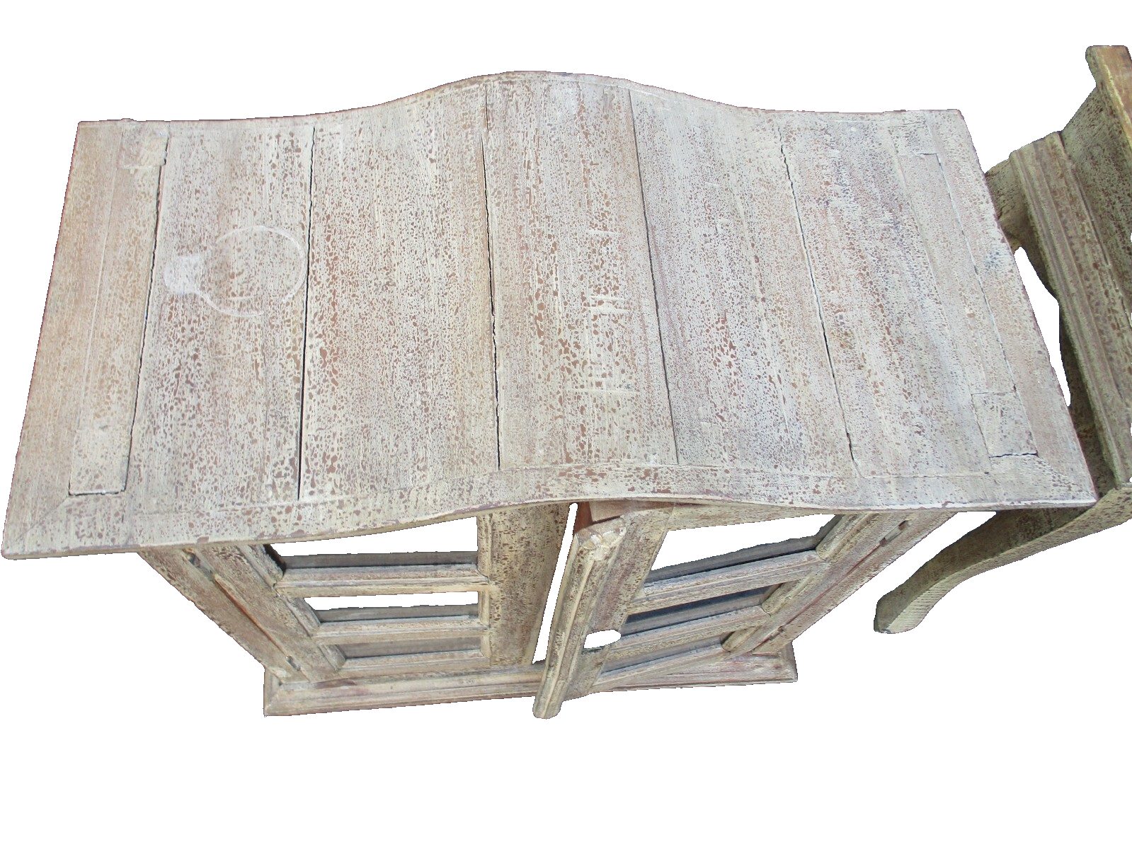 63592 Rustic Primative 2 piece Country Cabinet Curio 