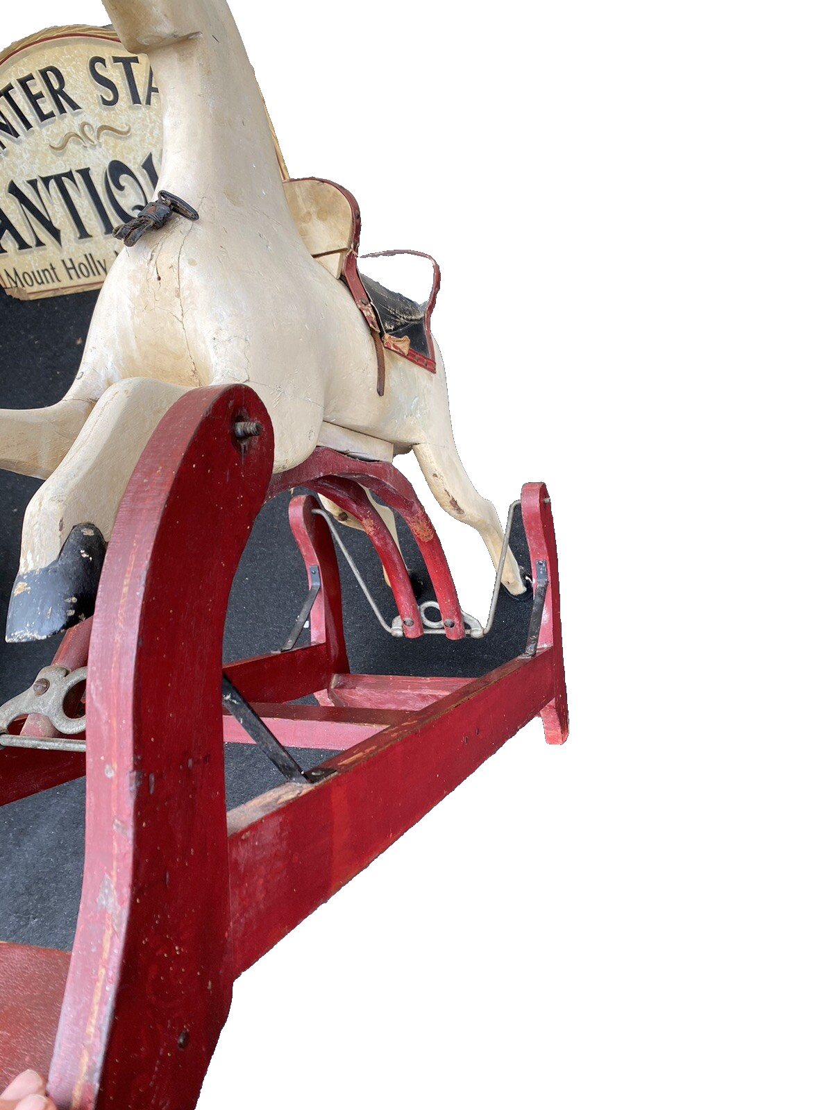 65476 Antique Wood Rocking Swing Horse