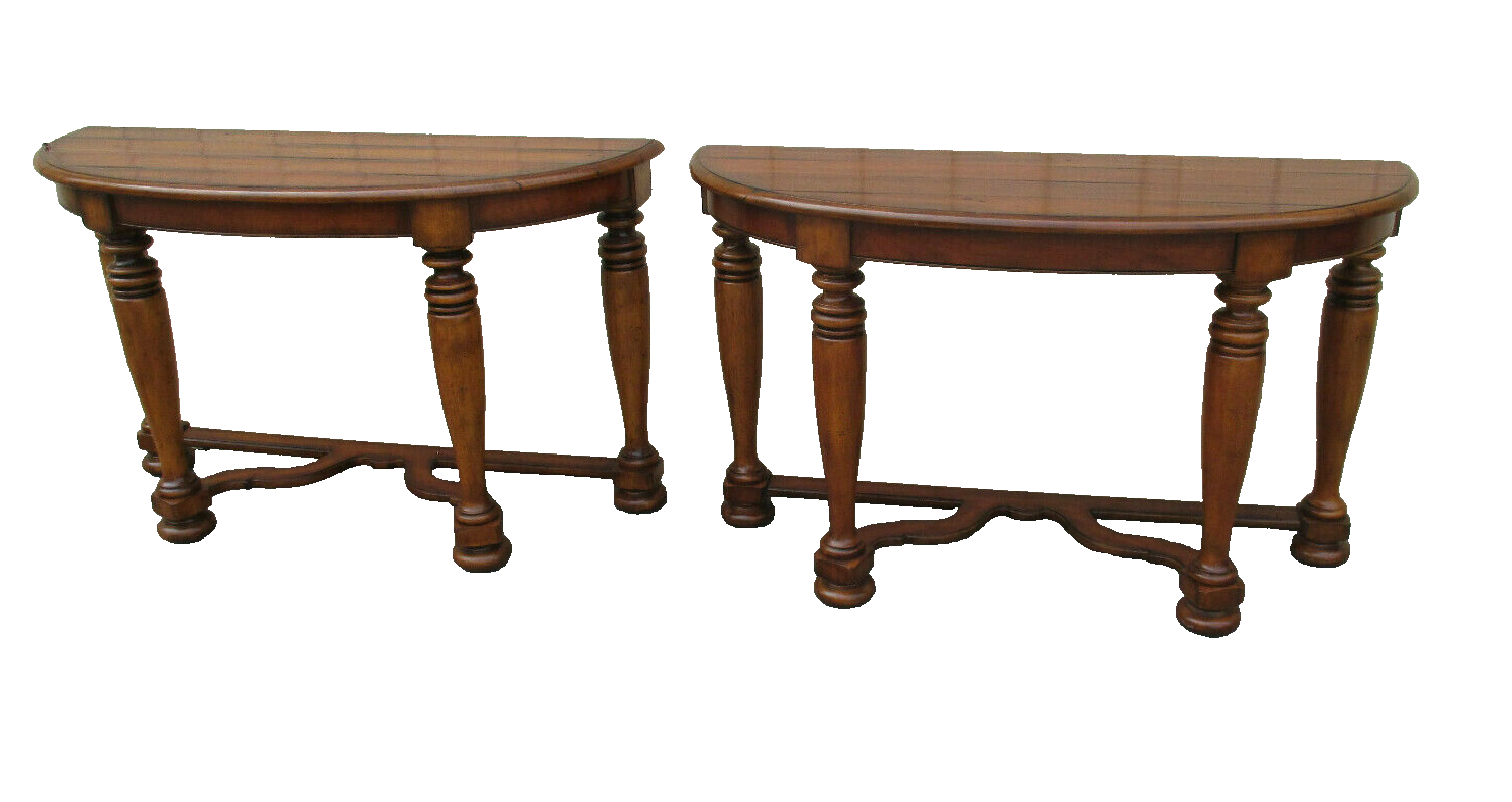 62455   PAIR  of Quality   Console Sofa Library Sideboard Server Tables