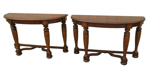 62455   PAIR  of Quality   Console Sofa Library Sideboard Server Tables