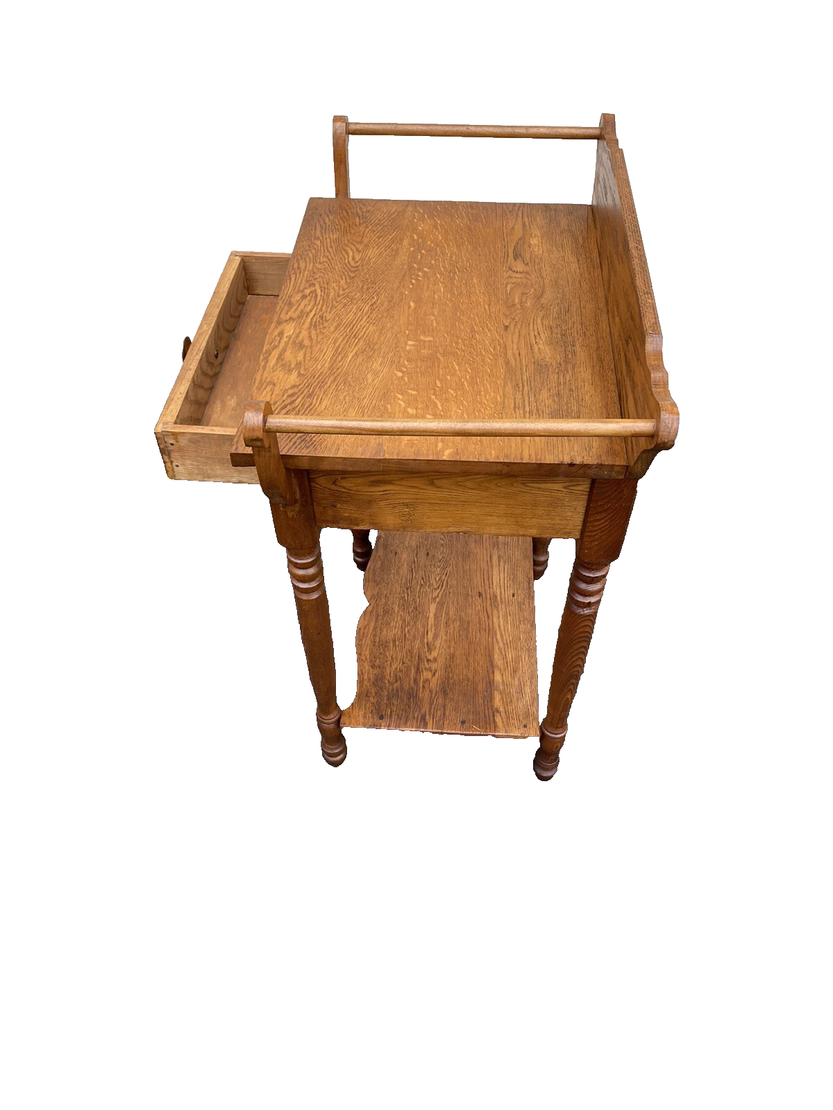 66326 Antique Oak Nightstand End Table Stand