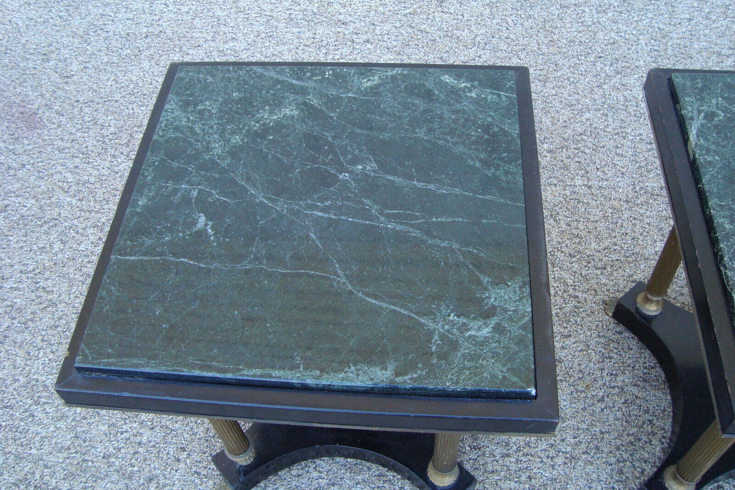 60919 Pair Quality Modern  Metal and Marble Lamp Table  Coffee Table Stand s